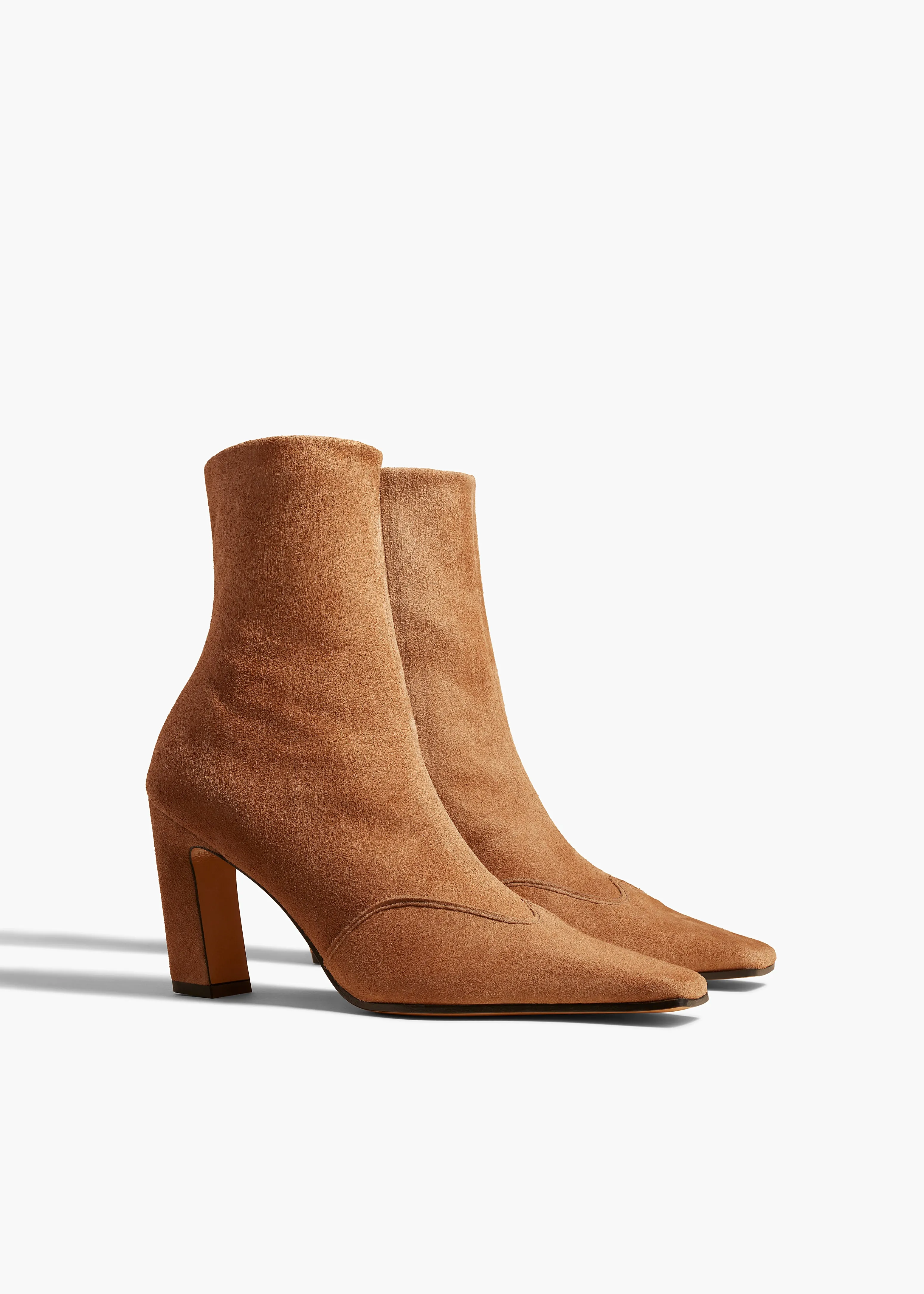 Nevada Stretch High Boot in Camel Suede