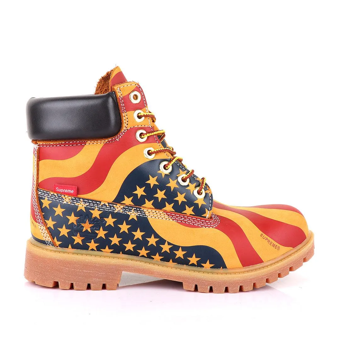 Supreme Timberland Limited Edition Usa Brown Hightop boots