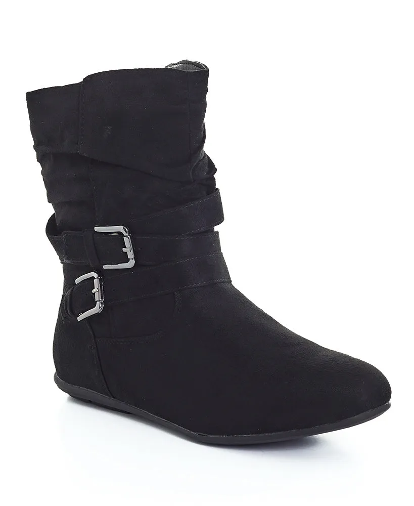 Women's Comfort Booties with Buckles